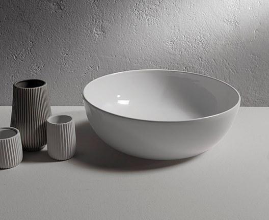 B6t45.bi / b6t37.bi Накладная раковина на столешницу  овальная Ceramica Globo T-EDGE - Вид №2