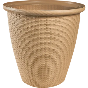 Кашпо для цветов Ingreen Rattan ø47 см v50 л пластик бежевый