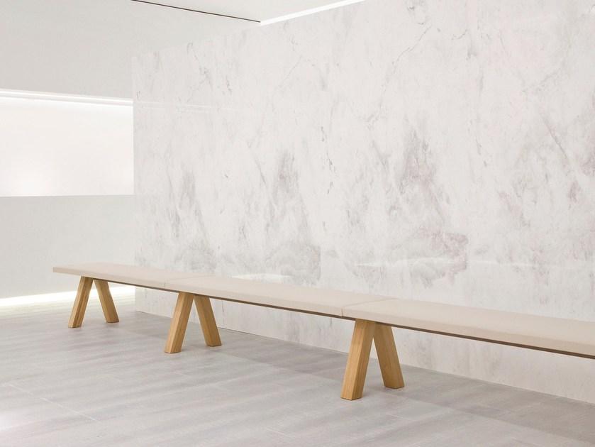 Viccarbe Мягкая скамейка из дуба Trestle Trs/d - l/c - Вид №6