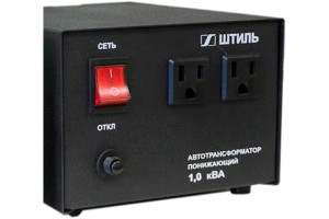 15623922 Автотрансформатор 1.0 кВА, в черном корпусе АТ 220/120-1,0-50 ч/к Штиль