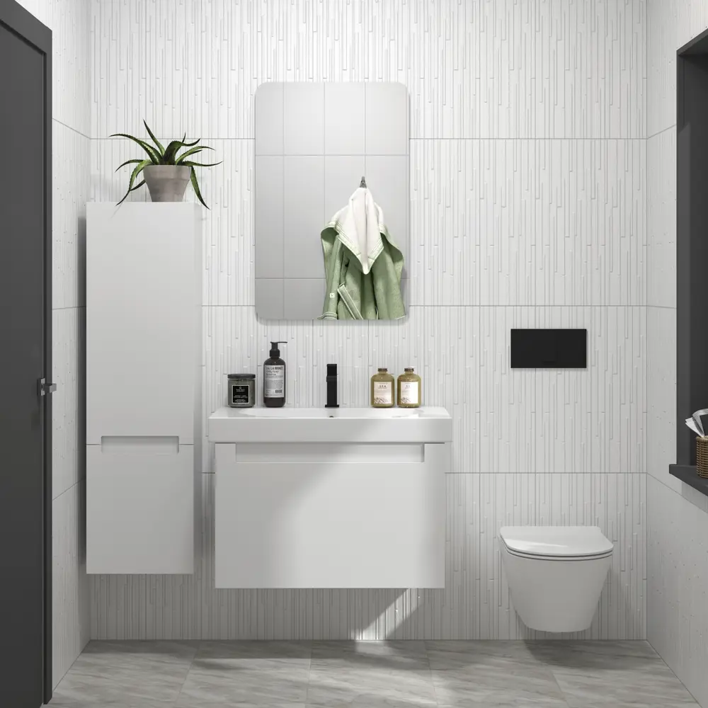 Плитка настенная Kerama Marazzi Сигма 20x60 см 1.2 м² матовая цвет белый геометрия STLM-2128791 - Вид №4