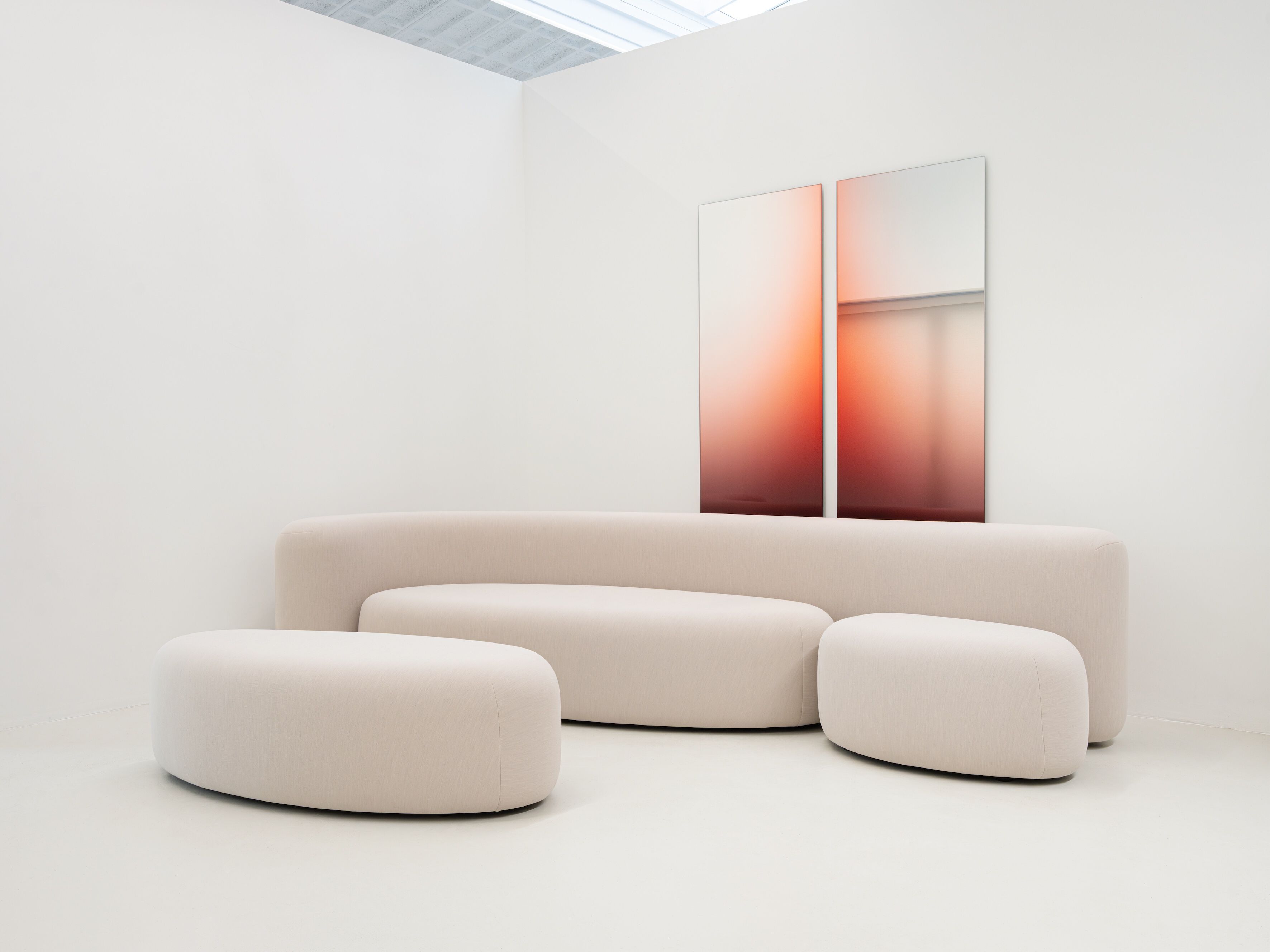 5-местный изогнутый тканевый диван La Cividina ARCH-00111236