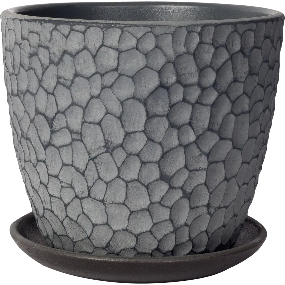 Горшок цветочный Манго ø18 v2.15 л бетон серый Santreyd STLM-2119331