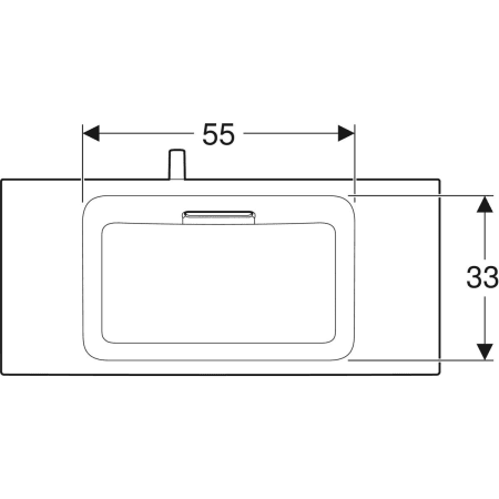 500.396.01.2 Встраиваемая раковина Geberit ONE горизонтальный выпуск, с укороченным вылетом Geberit  - Вид №2