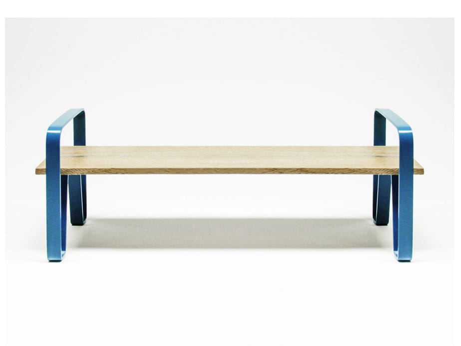 Стальная и деревянная скамья без спинки LAB23 COURT ARCH-00068054 - Вид №3