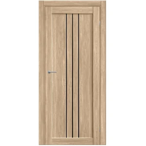 Дверь межкомнатная Бергамо остеклённая ПВХ ламинация цвет европейский дуб 80x200 см (с замком и петлями)