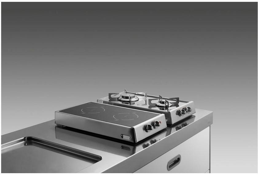 ALPES-INOX Индукционная газовая плита на столешнице из нержавеющей стали Strumenti d’oggi sun-id-1488642 - Вид №1