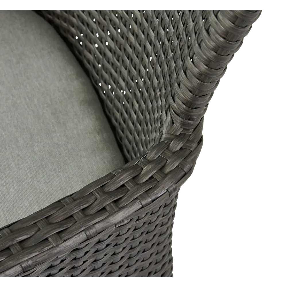 Кресло садовое Naterial Noa Fix 61.5x86x61.5 см искусственный ротанг серый/чёрный STLM-2023676 - Вид №3