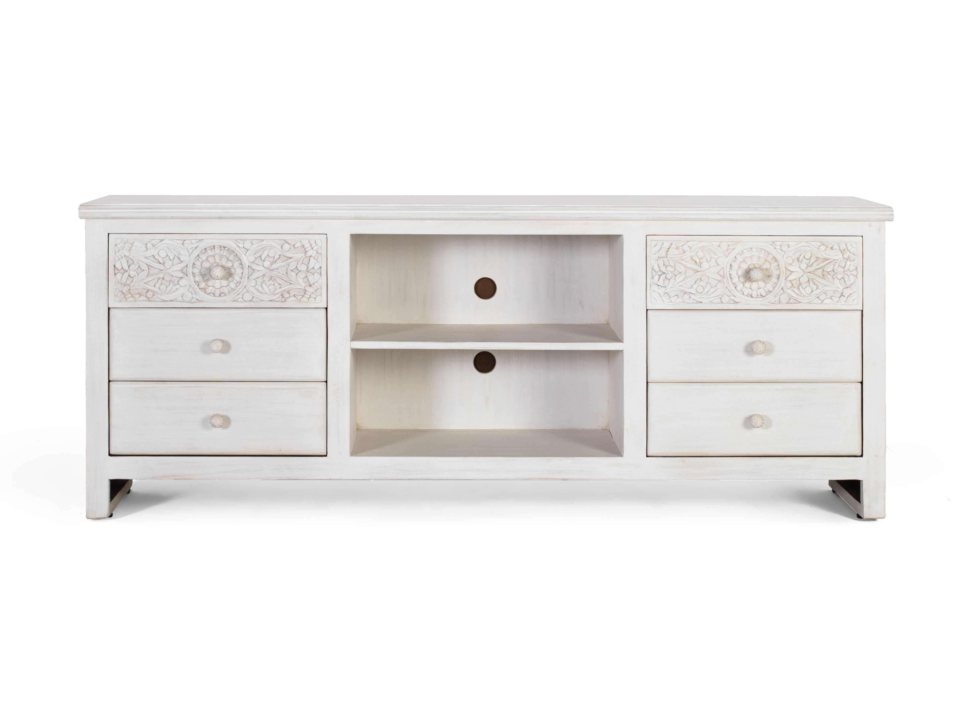 Низкий шкаф для телевизора в манго с ящиками Giner y Colomer 1822 ARCH-00120957