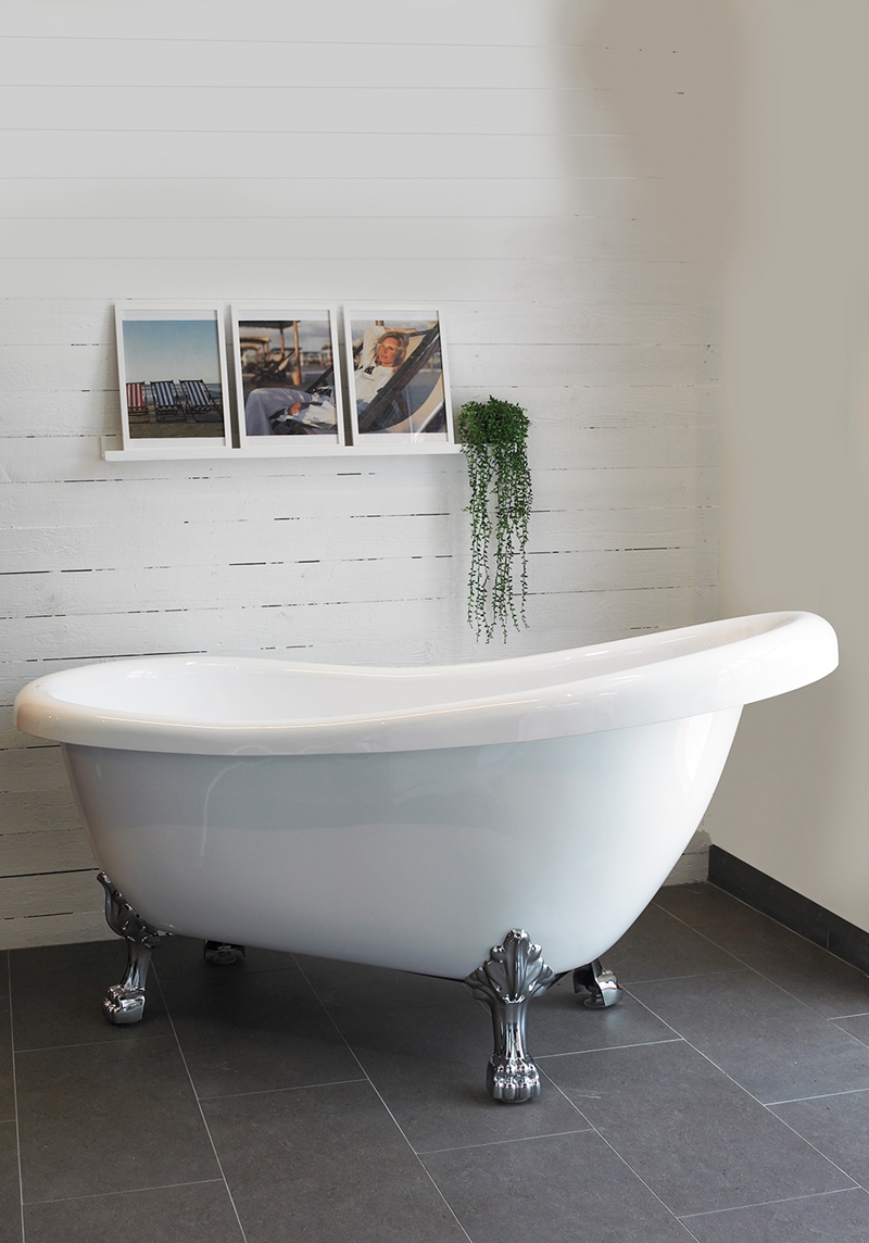 172 Ванна Старая Англия 156 Белый, Хром Лев  Noro  Белый  - Вид №1