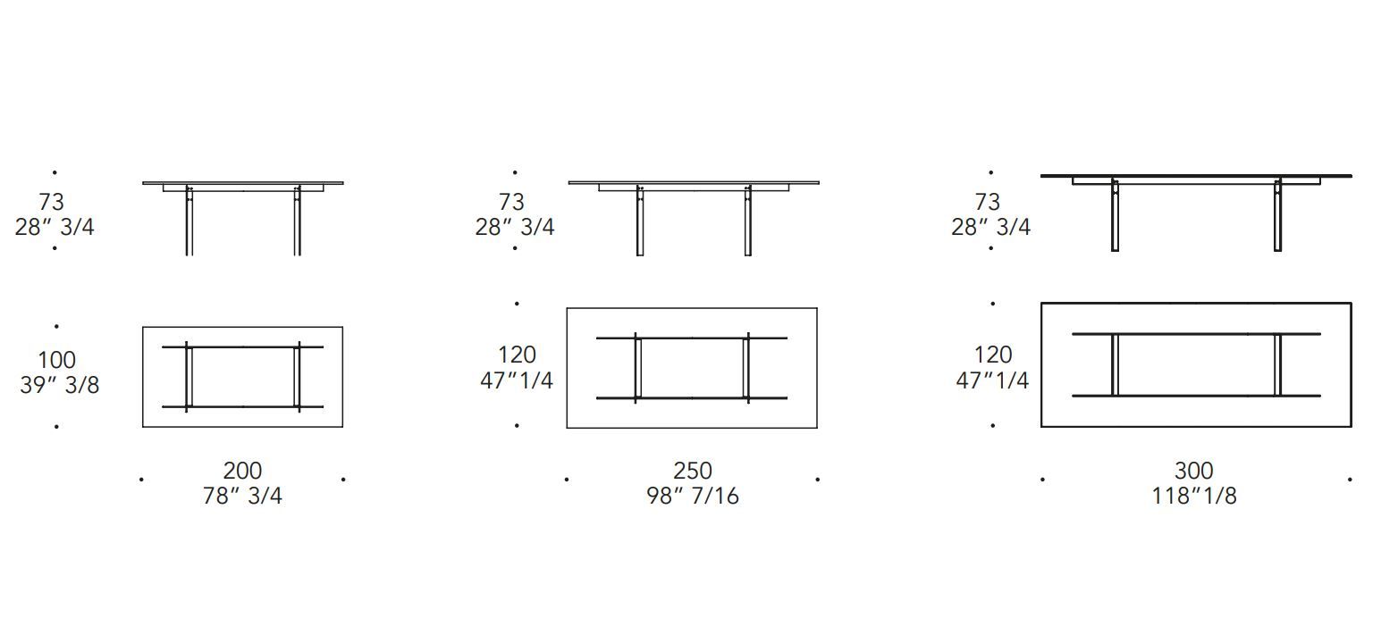 Деревянный и стеклянный стол REFLEX LL 72 ARCH-00102966 - Вид №2