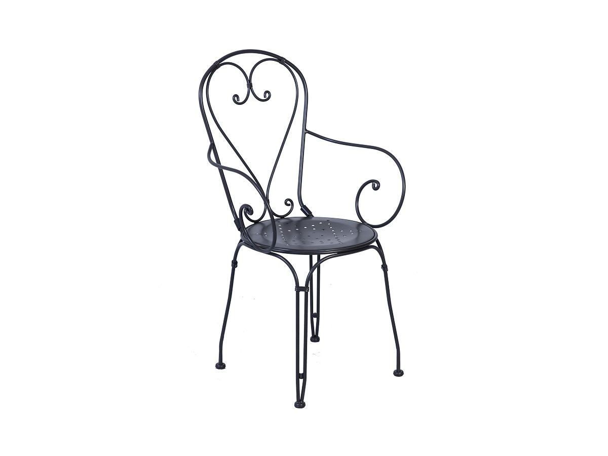 65.00.0991 Комплект кресел Boulevard каштановый антик 5-мест. - включая 2 кресла, 2 красные подушки сиденья, 1 стол Ø 65 см Mbm - Вид №1