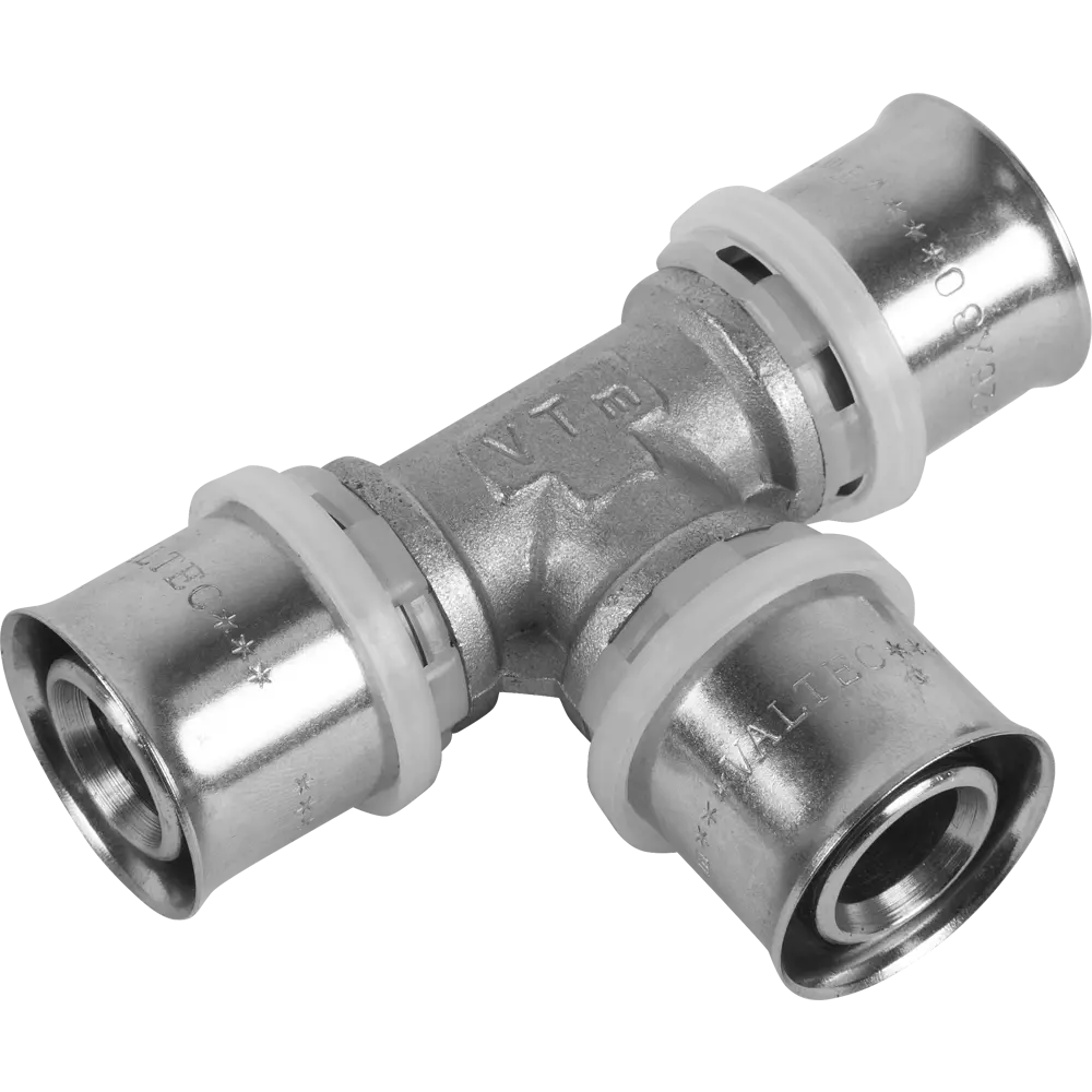 Тройник Valtec 26 мм никелированная латунь VTM.231.N.262626 STLM-2074060