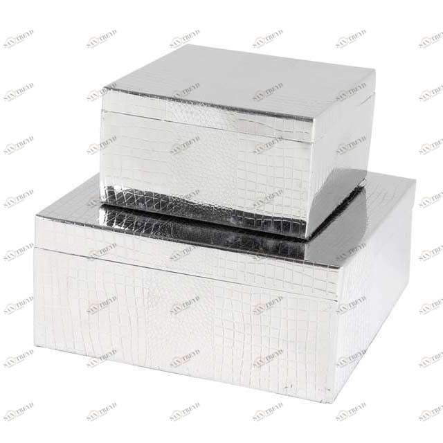 Шкатулка для драгоценностей Emma, набор из 2 от Eichholtz EICHHOLTZ EICHHOLTZ 060219 Хром 