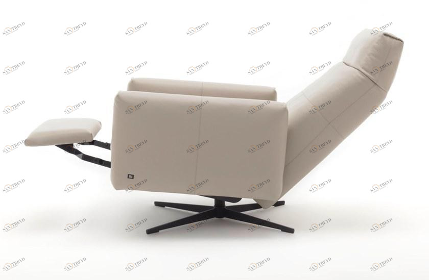 Rolf Benz Кожаное кресло с подставкой для ног sun-id-1421977