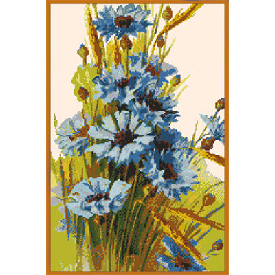 150х230кл Схема для вышивания цв. А3 ДК-106 "Васильки" Santreyd 