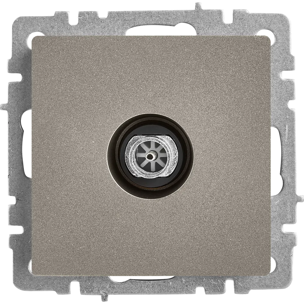 Розетка TV IEK Brite для скрытого монтажа с коаксиальным подключением 87761618 STLM-1527629