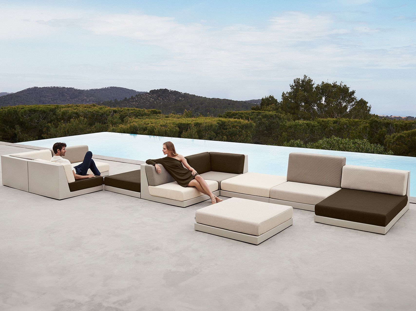 Тканевый модульный садовый диван Vondom Pixel ARCH-00086242 - Вид №5