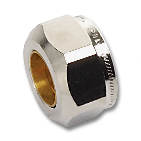 3DKHVCU3415 SANHA DKHV CU разъемное соединение с "евроконусом" для медных труб, никелированная латунь 3/4x15 мм  - Вид №1