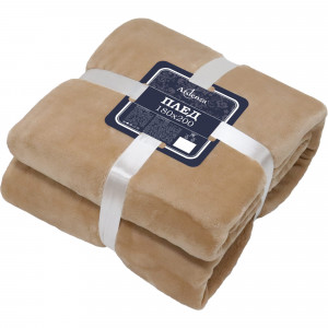 84378932 Плед «» 180x200 см фланель цвет бежевый Jimena