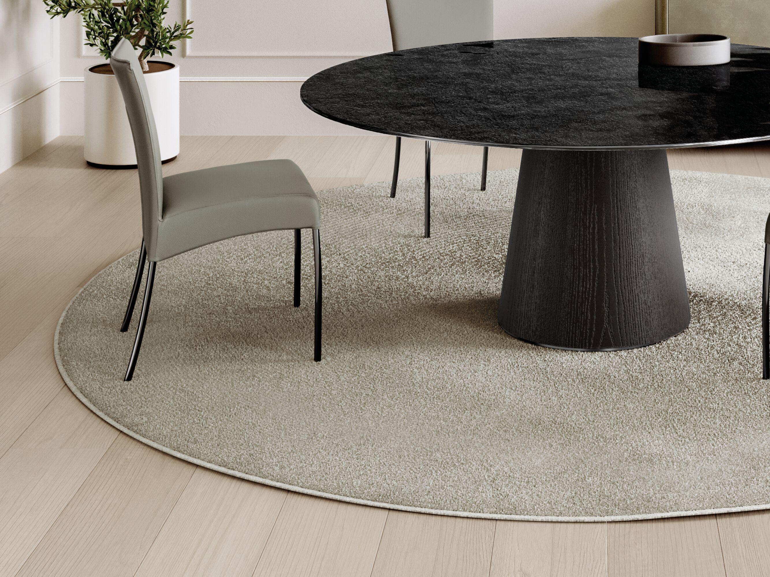 Ткань сплошной цвет круглый ковер EFORMA DORIA ARCH-00123519 - Вид №1