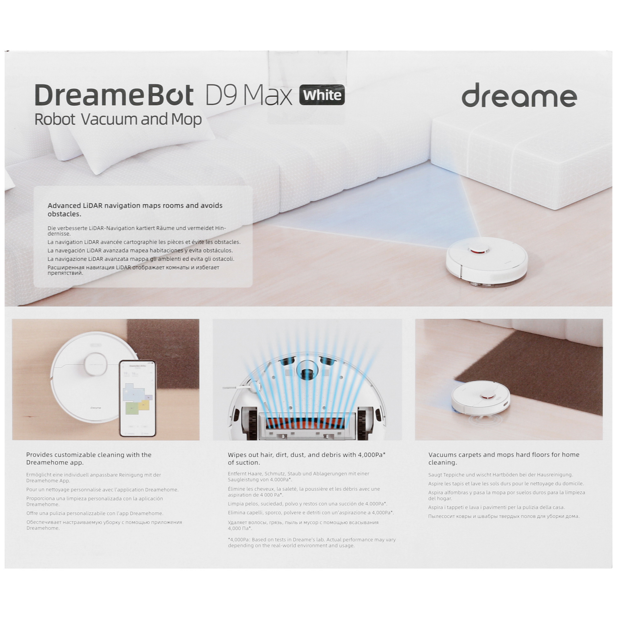 5410977 Робот-пылесос Dreame D9 Max белый STDN-0032823 - Вид №8