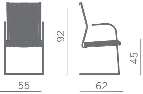 Kastel Консольный стул с подлокотниками Kosmo mesh sun-id-1428581 - Вид №2