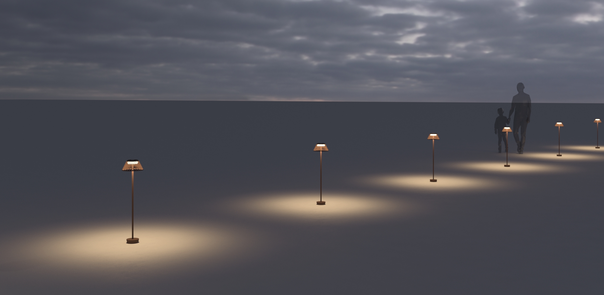 3240216 Мобильный светильник Platek MESH Paletto  MESH H. 800 mm - LED 3000K 87°  - Вид №7