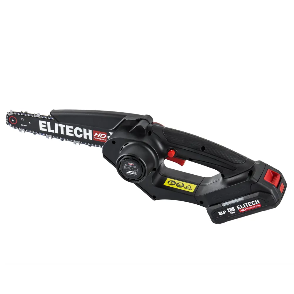 Аккумуляторная цепная пила Elitech HD CS2008BLK с бесщеточным двигателем 89415150 STLM-1567909