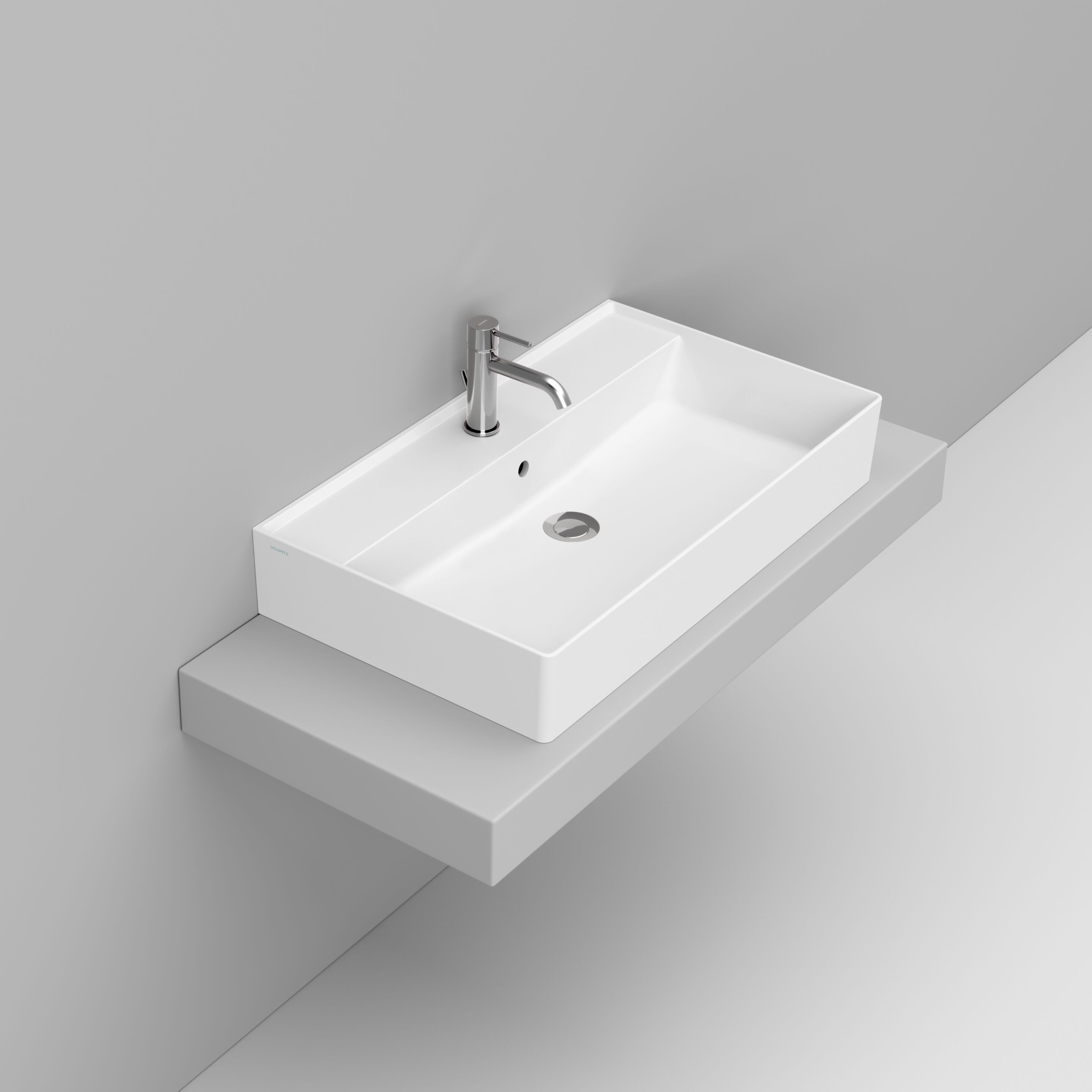 Керамическая раковина с одной столешницей с переливом Ceramica Dolomite несколько ARCH-00004077 - Вид №1