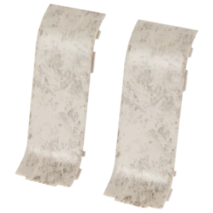 Соединитель для плинтуса «Пепельный», высота 58 мм, 2 шт.