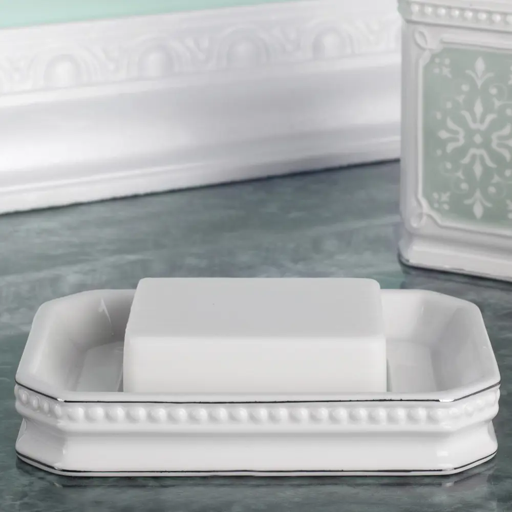 Мыльница Hermitage керамика цвет белый WESS STLM-2013953 - Вид №1