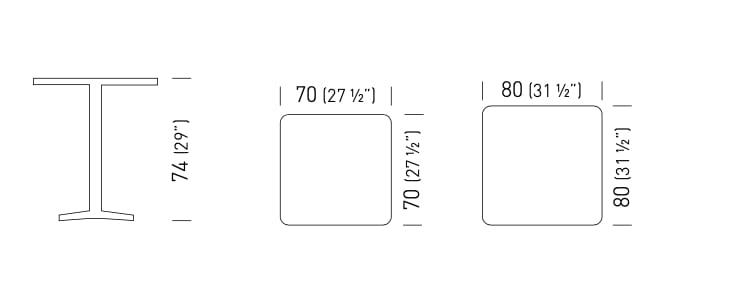 Стол из мрамора или керамогранита с 4-спицевым основанием GABER HUG MARBLE & PORCELAIN ARCH-00091123 - Вид №3