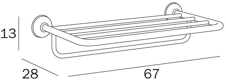 INDA® Полка для ванной из металла Hotellerie sun-id-1426244 - Вид №3