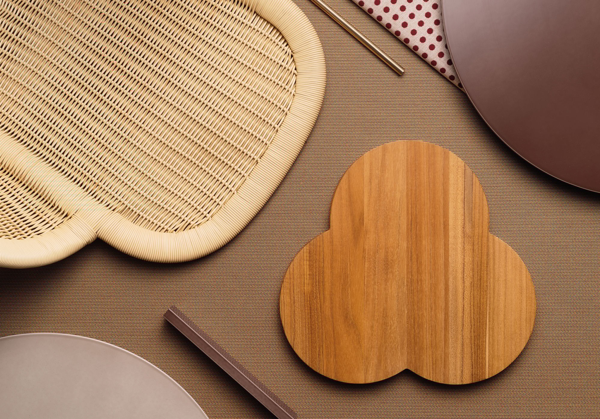 Треугольный журнальный столик из синтетического волокна Kettal плетеная ARCH-00108150 - Вид №3