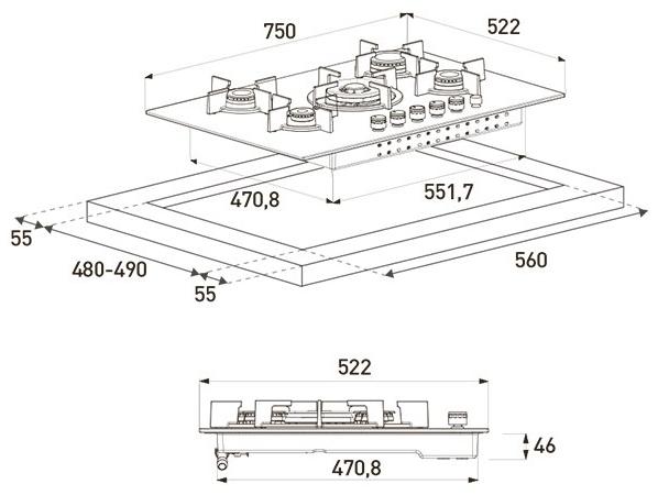 Grundig Газовая плита  7751683811  - Вид №1