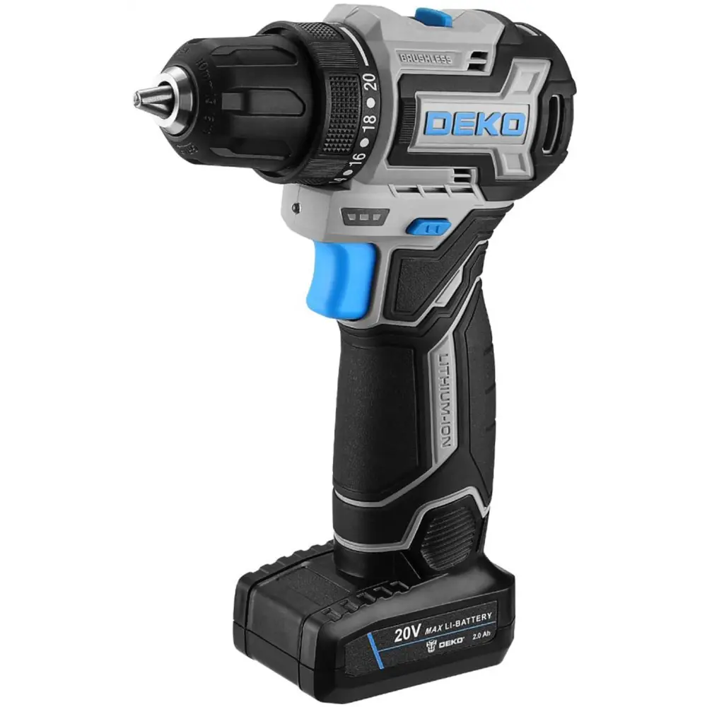 Аккумуляторная дрель-шуруповерт DEKO Sharker Pro с бесщеточным двигателем 89373644 STLM-0843674