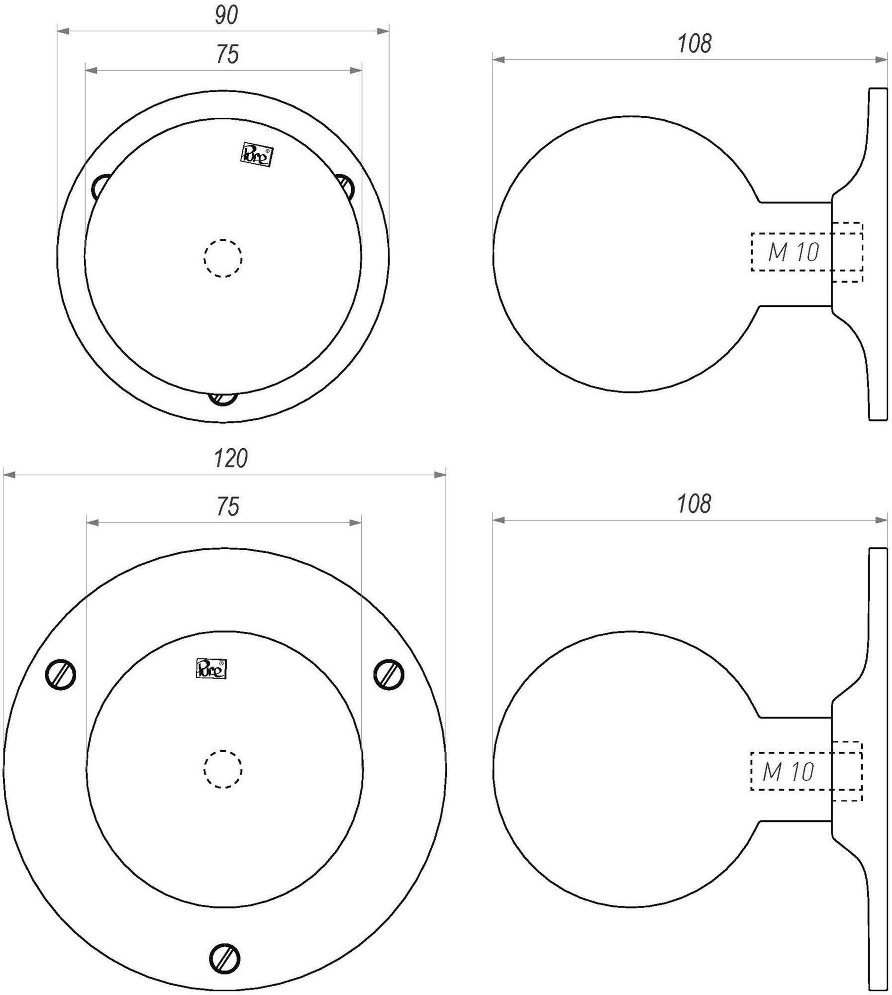 Dauby Дверная ручка Pure® 15205 - Вид №1