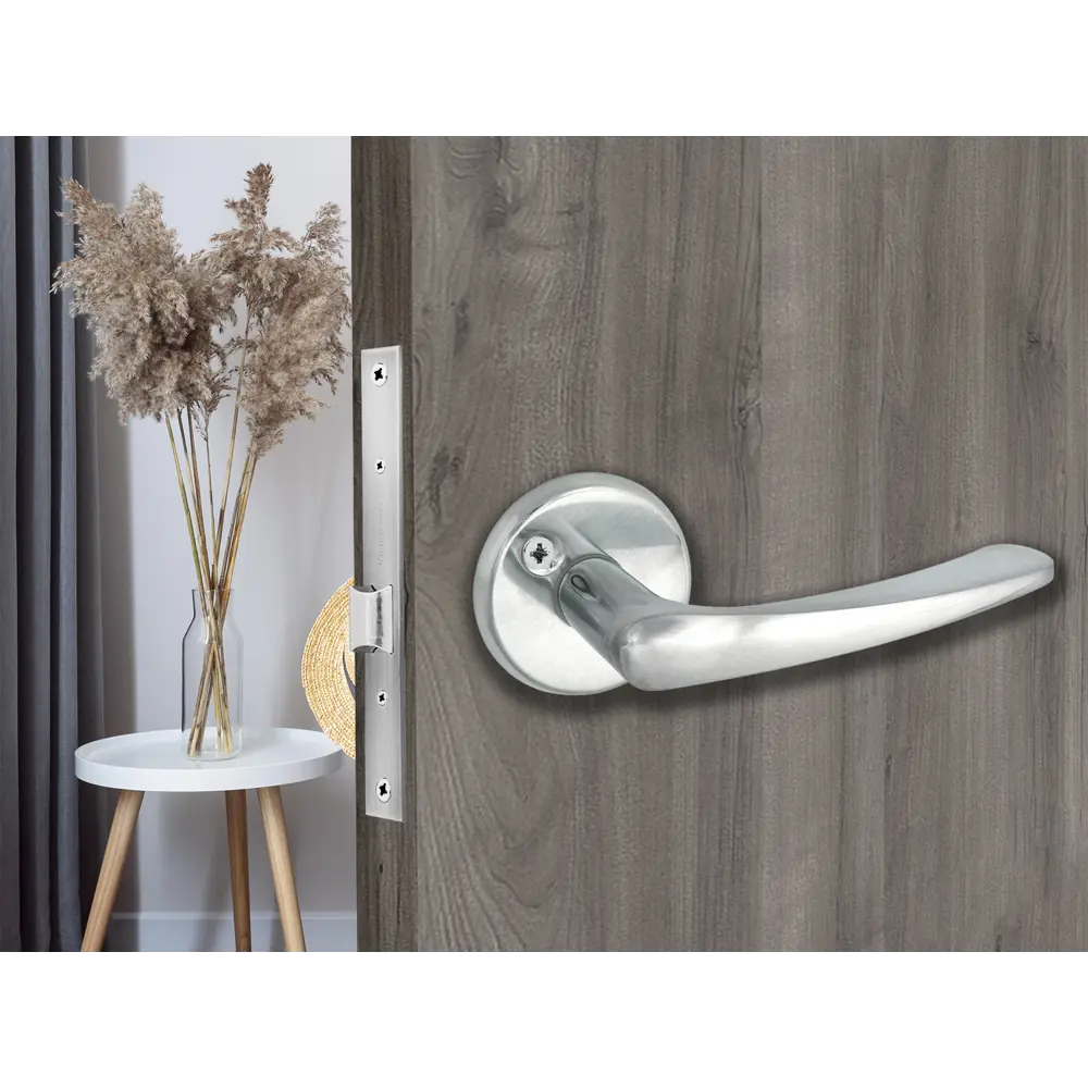 Дверные ручки на розетке Фабрика Замков 019 SC - классика в матовом хроме 18810116 STLM-0012950 - Вид №5