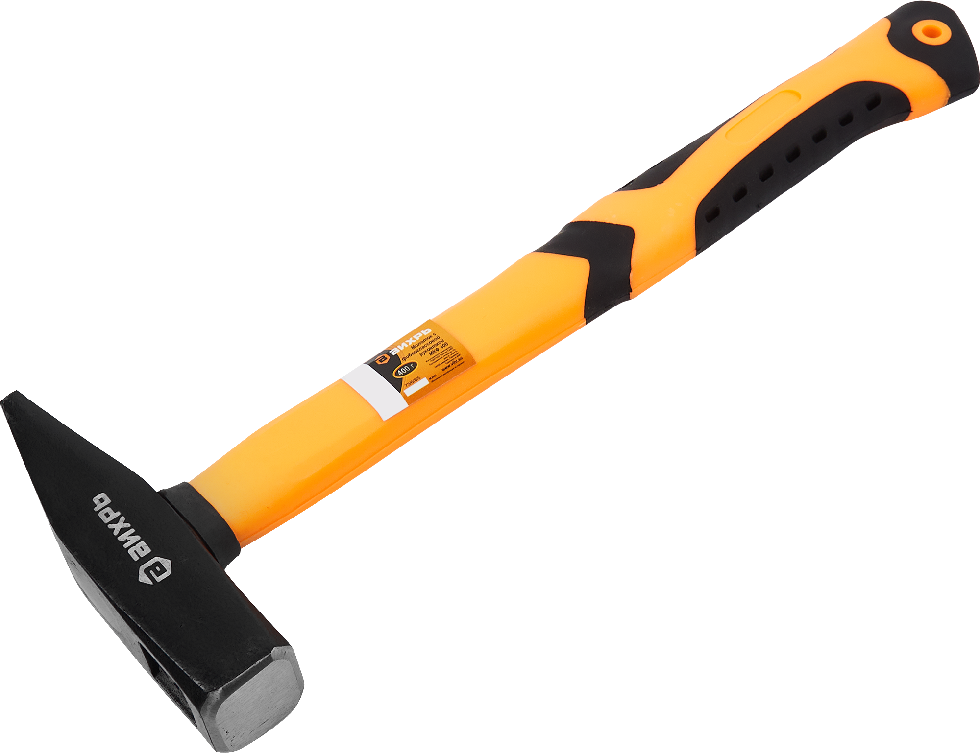 Молоток ВИХРЬ с фиберглассовой рукояткой 400г для профессиональных работ 85086403 STLM-0058418