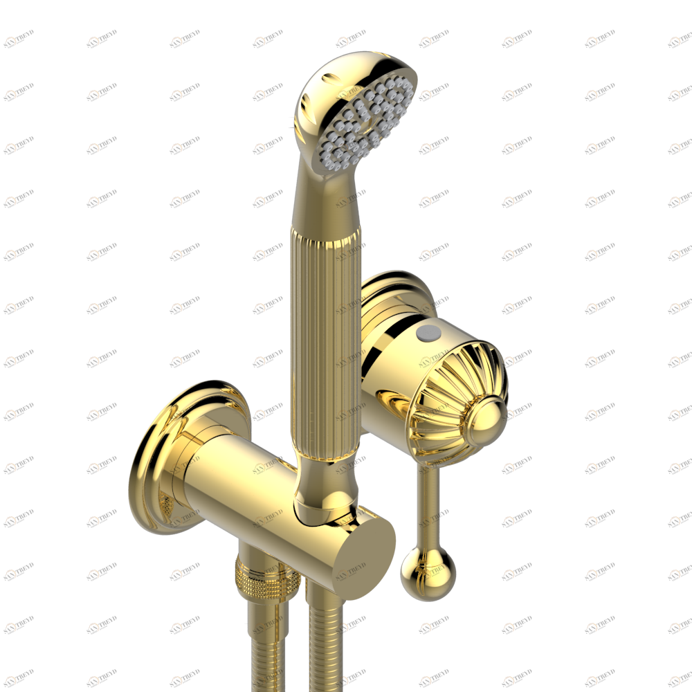 U1A-6561B Trim only for wall mixer with complete handshower on hook Thg-paris Mandarine Покрытие PVD золотистый цвет U1A 6561B CAT.F