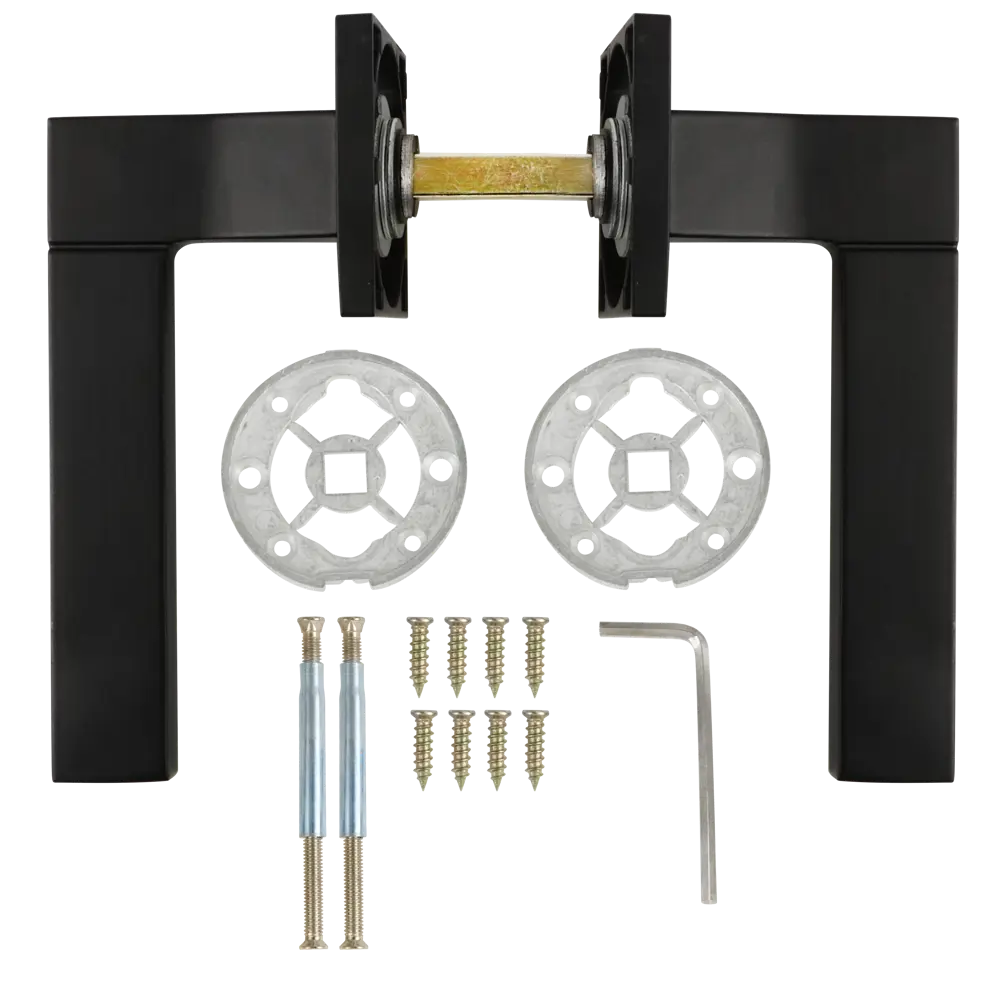 Дверные ручки Edson EDS-133H-Q2 в элегантном черном исполнении 85170387 STLM-0059389 - Вид №1