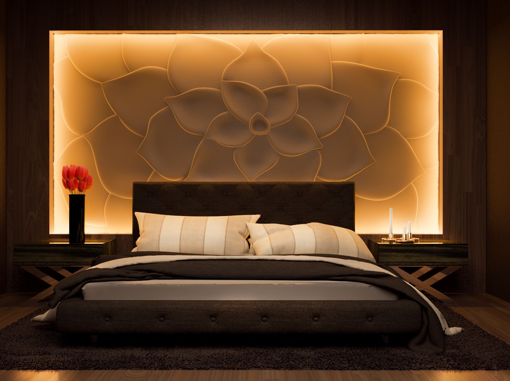 Трехмерная декоративная гипсовая панель WallDeco FLORA ARCH-00053337