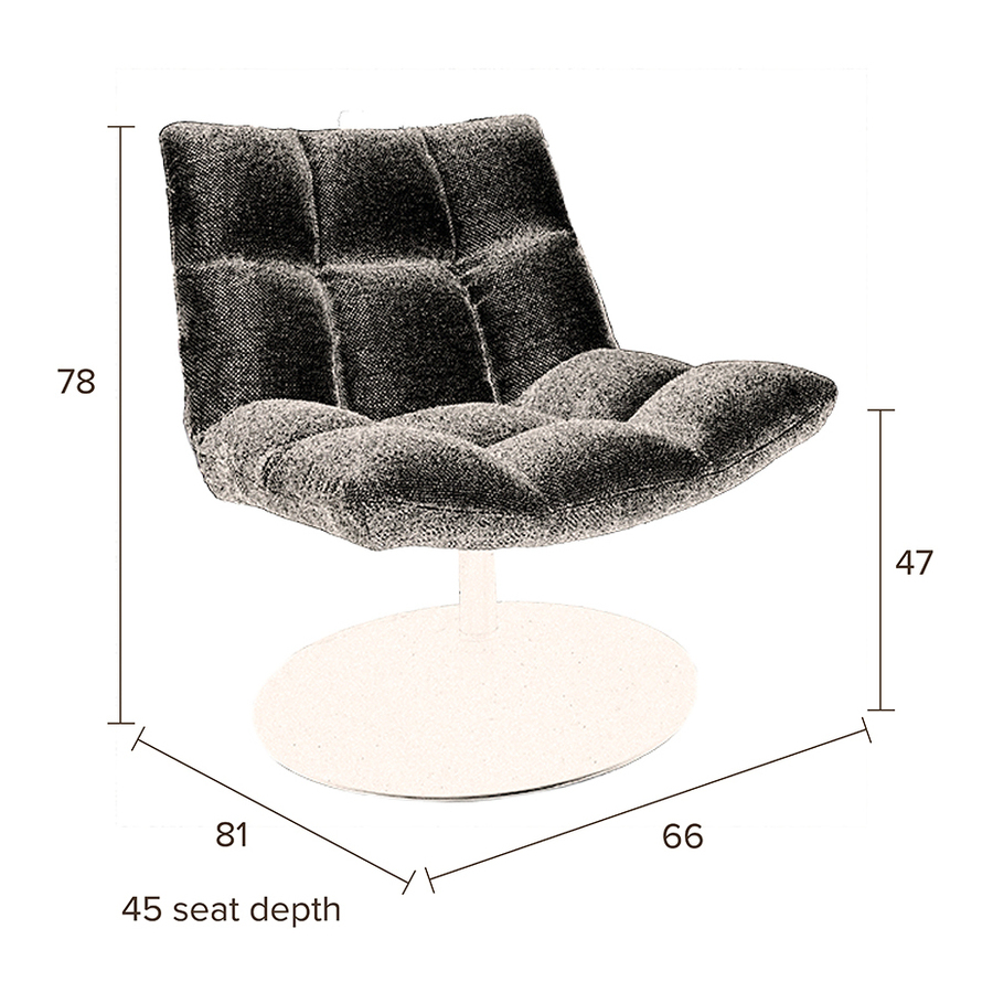 Кресло Bar коричневое Dutchbone 3100044 - Вид №13