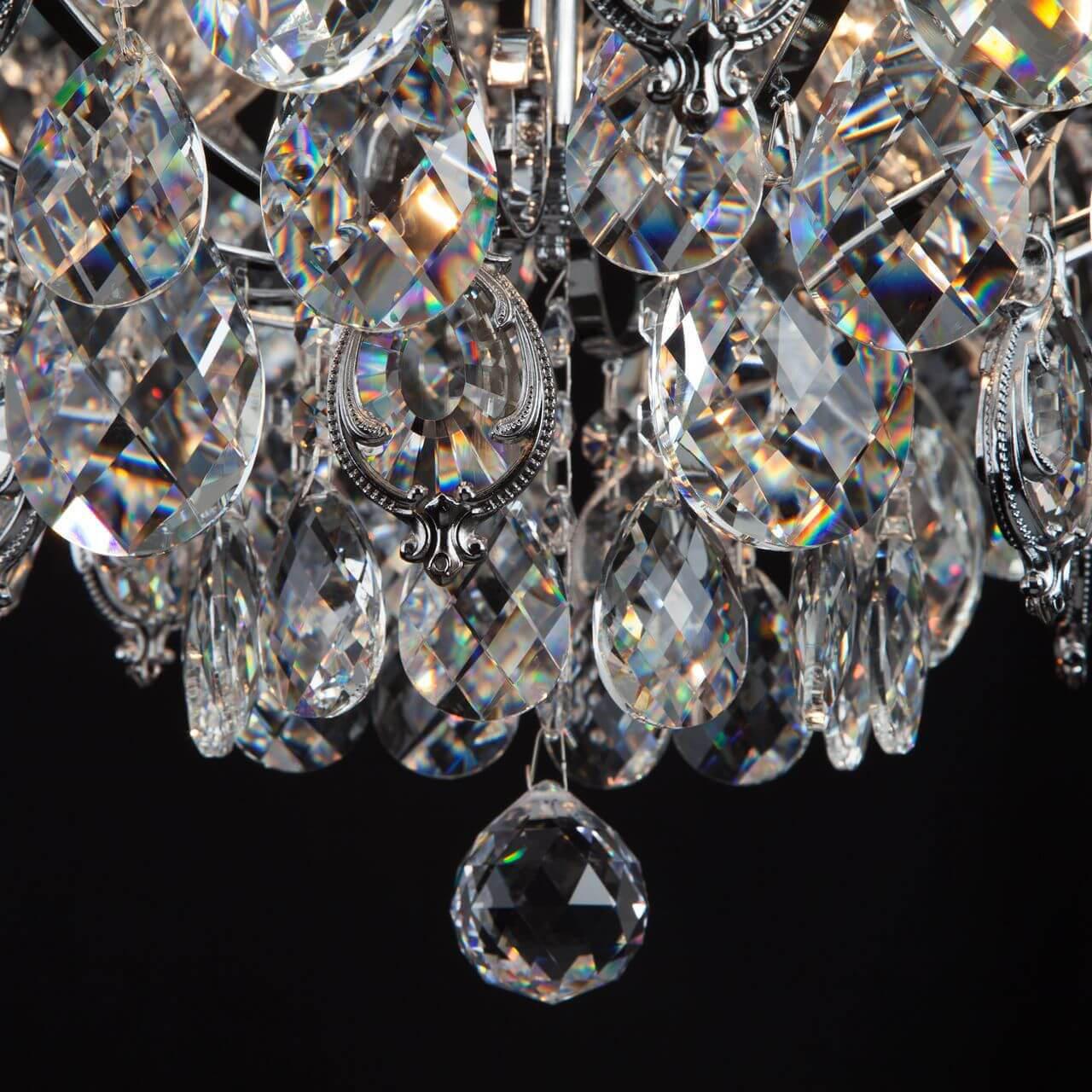 Подвесная люстра Eurosvet 10080/12 хром/прозрачный хрусталь Strotskis EUROSVET ДИЗАЙНЕРСКИЕ, CRYSTAL 00-3887195 Прозрачный;хром  - Вид №1