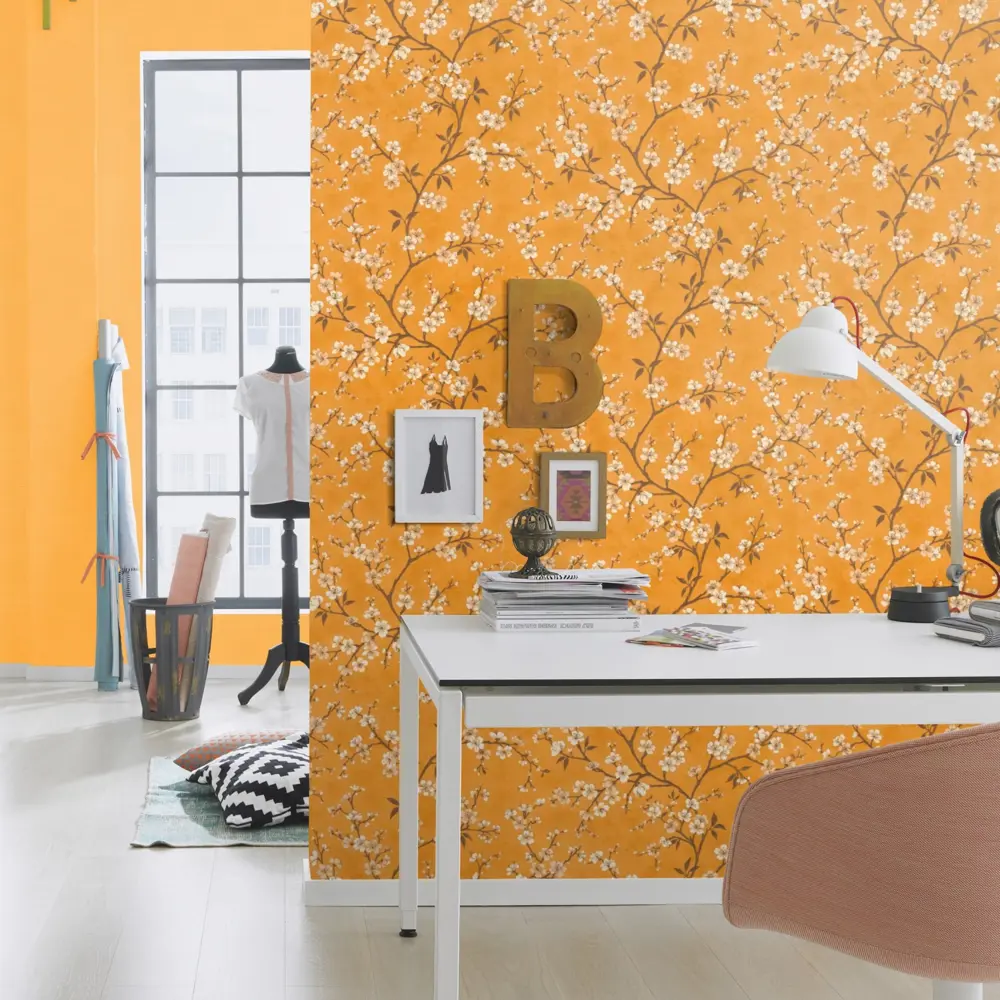 Обои флизелиновые Rasch Denzo оранжевые 0.53 м 456721 STLM-2179829 - Вид №7