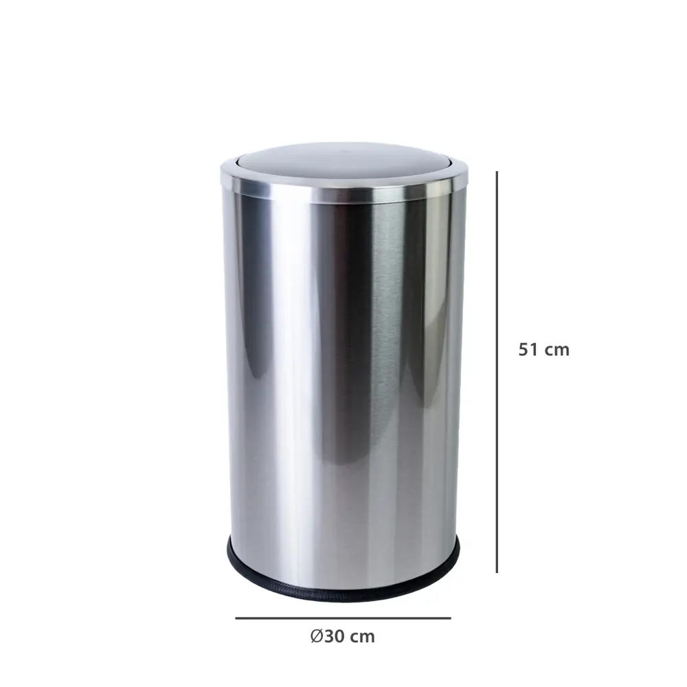 Контейнер для мусора Primanova Vita M-E45-30 20 л металл цвет хром STLM-2183420 - Вид №2