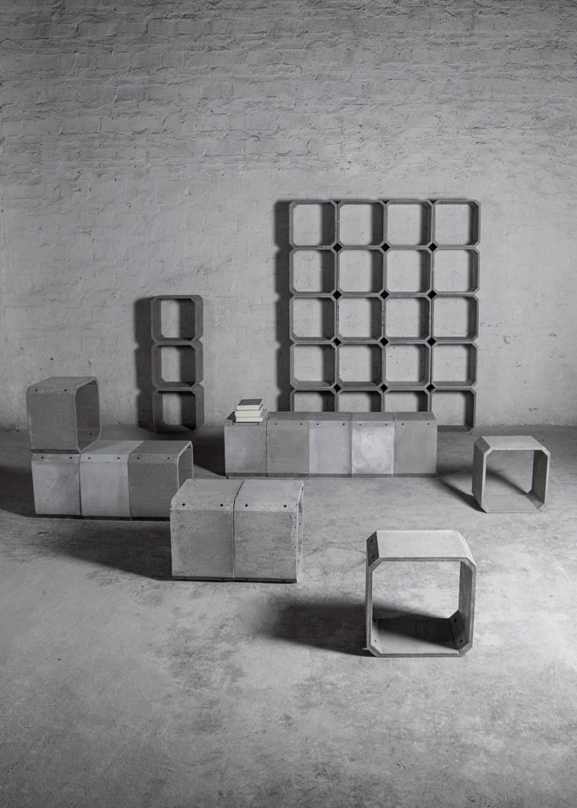 Bentu Design Приставной столик из бетона  C21100  - Вид №5