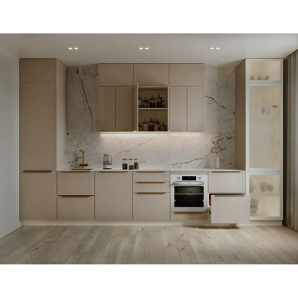 Фасад кухонного шкафа Онега Кашемир 44.7x102.1 см KONSENSA ЛДСП цвет бежевый STLM-2082733 - Вид №8