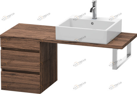 DS532602121 Шкафчик для компактной консоли DuraStyle #DS5326 400 x 478 мм Орех темный декор Duravit
